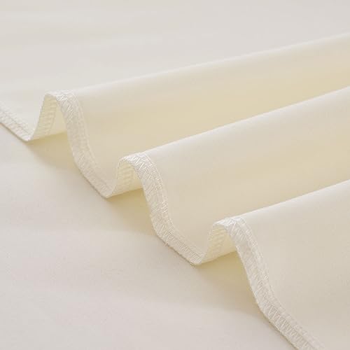 10x10FT Backdrop Curtains, Ivory Background Drapes Panels Photography for Baby Shower Birthday Party Home Decoration, 5x10FT (2 Panels)