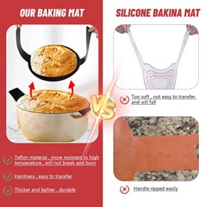 Bread Baking Mat for Dutch Oven, Non-Stick and Easy Clean Reusable Bread Baking Mat 8.3 Inch Baking Sheets Heat Resistant Bread Baking Pad for Dough Pastry