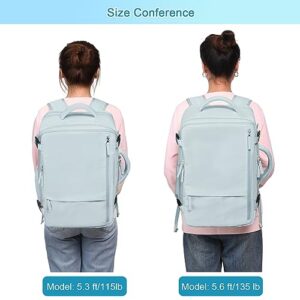 Sinaliy Large Travel Backpack for Women Men, 40L Carry On Backpack, 17 Inch Laptop Waterproof Casual Backpack, College Bookbag, Backpack for Women, as Person Item Flight Approved