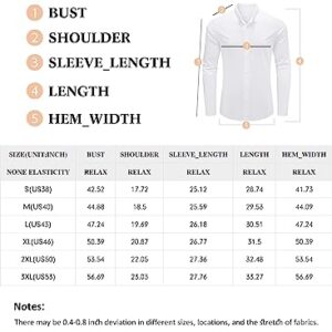 JMIERR Mens Cotton Linen Casual Stylish Button-Down Shirt Long Sleeve Business Plain Dress Shirts Old Money Aesthetic Shirts for Men,US50(2XL),B Pink