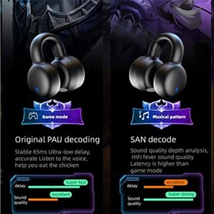 Bones-Conduction Wireless Headphone - TWS-Headphones with LED Digital Display Breathing Light Touch-Control - Hi-Fi Earphones Earbuds Headset for Game/Sport