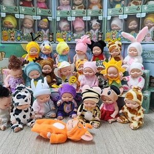 NILISWIEST Mini Baby Barbie Dolls, 6psc Babies Sleep Doll Toys Gift Box for Kids 3+(Style A)