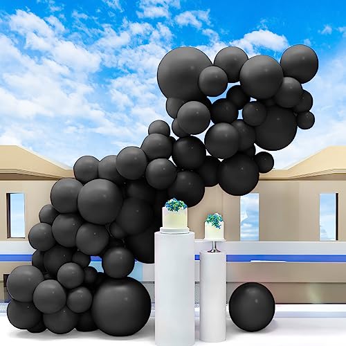 Black Balloons, 50 PCS, Black Balloons 5 Inch, Black Birthday Decorations, Balloons for Arch Decoration, Balloons for Birthday Wedding Baby Shower Party Decorations