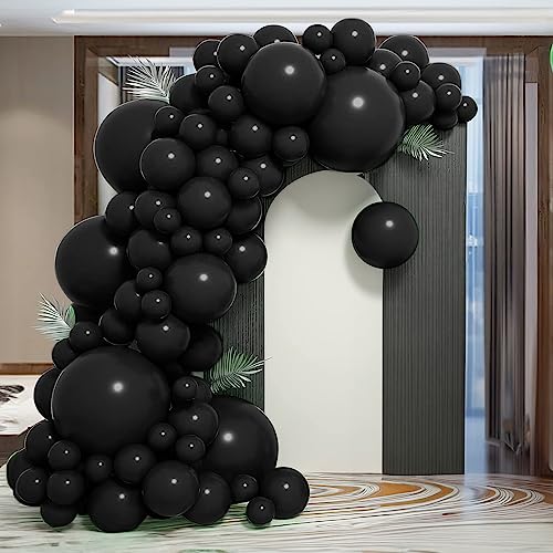 Black Balloons, 50 PCS, Black Balloons 5 Inch, Black Birthday Decorations, Balloons for Arch Decoration, Balloons for Birthday Wedding Baby Shower Party Decorations