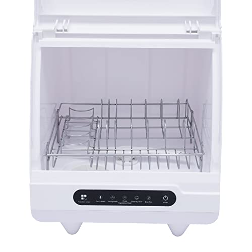 Portable Dishwasher Countertop 360° Spray Arms Mini Dishwasher with 5 Washing Programs Display Dishwasher for Apartments & Rvs（1200W）