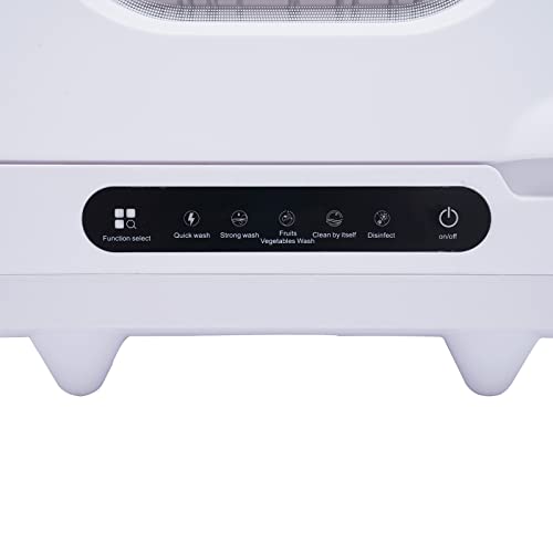 Portable Dishwasher Countertop 360° Spray Arms Mini Dishwasher with 5 Washing Programs Display Dishwasher for Apartments & Rvs（1200W）