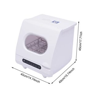 Portable Dishwasher Countertop 360° Spray Arms Mini Dishwasher with 5 Washing Programs Display Dishwasher for Apartments & Rvs（1200W）