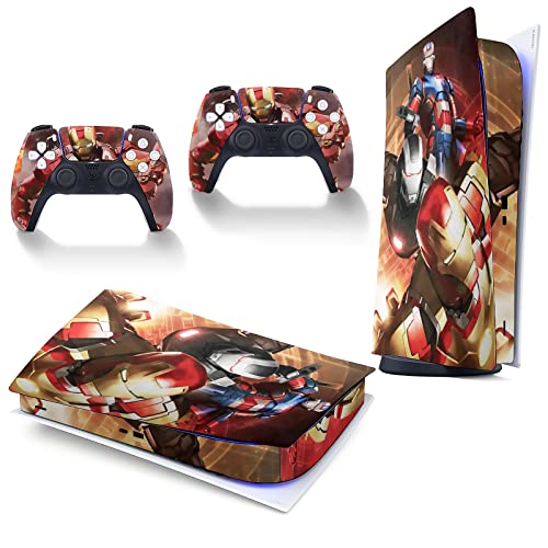 Stickers for PS5 Console and Playstation 5 Controller Skin,Digital Edition for Anime Accessories, No Bubble,Waterproof styleE