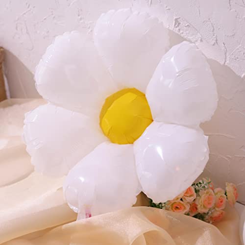 White Daisy Balloon - Daisy Baby Shower, Daisy Bridal Shower, White Wedding, Daisy Balloon Garland, Two Groovy, Five is a Vibe, Groovy One Decoration (DAISY BALLON)