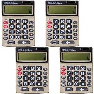 4 pcs desktop calculator bulk 12 digit with large lcd display and big buttons office desktop calculator with sensitive button battery dual power for school student