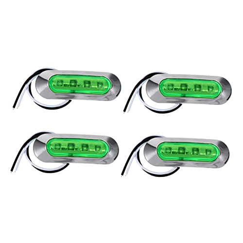 VICASKY Lights 4pcs Boat Truck Side Truck Side Marker Indicator Light Signal Turn Signal Truck Green Abs Turning Light Truck Side Light