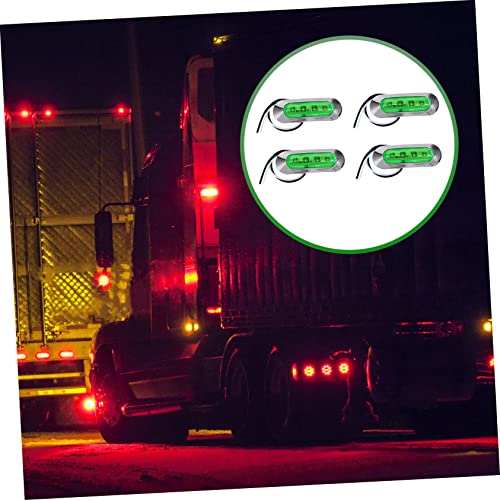 VICASKY Lights 4pcs Boat Truck Side Truck Side Marker Indicator Light Signal Turn Signal Truck Green Abs Turning Light Truck Side Light