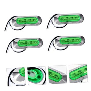 VICASKY Lights 4pcs Boat Truck Side Truck Side Marker Indicator Light Signal Turn Signal Truck Green Abs Turning Light Truck Side Light