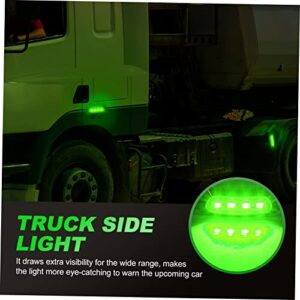 VICASKY Lights 4pcs Boat Truck Side Truck Side Marker Indicator Light Signal Turn Signal Truck Green Abs Turning Light Truck Side Light