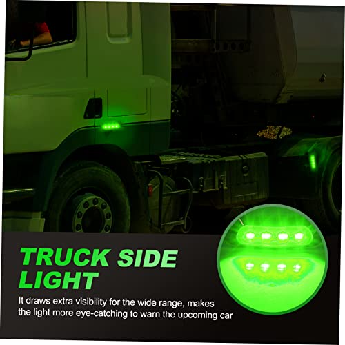 VICASKY Lights 4pcs Boat Truck Side Truck Side Marker Indicator Light Signal Turn Signal Truck Green Abs Turning Light Truck Side Light