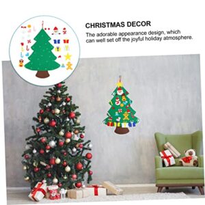 1 Set Christmas Tree Wool Christmas Ornaments DIY Adorable Christmas Tree Felt Christmas Tree Ornaments Felt for Crafts Wall Hanging Decor Toddler Jewelry Xmas Pendent Felt Set