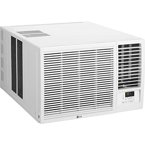 LG 18,000 BTU Window Air Conditioner with Supplemental Heat, Cools 1,000 Sq.Ft. (25' x 40' Room Size), Electronic Controls with Remote, 2 Cooling, Heating & Fan Speeds, Slide In-Out Chassis, 230/208V