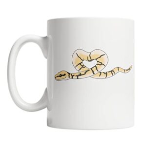 cute bumblebee ball python heart coffee mug (15oz)