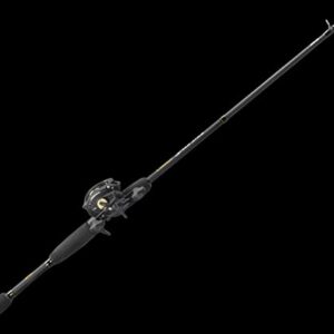 Lew's Classic Black Speed Spool Baitcast Reel and Fishing Rod Combo, 6-Foot 6-Inch 1-Piece Fishing Rod, 6.4:1 Gear Ratio, Black