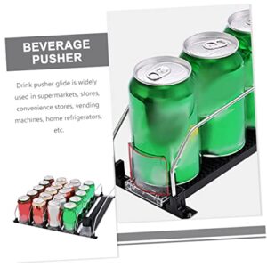 SUPVOX Drink Manager Plastic Organizer A Vending Machine Plastic Drinkware Bottle Sliding Organizer Plastic Drink Puller Vending Machine Glide Beverage Pusher Bottle Can Organizer Pulley