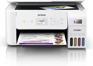 epson ecotank et-2803 wireless all-in-one printer/copier/scanner, cartridge-free supertank, mobile & voice-activated printing, xpi usb printer cable