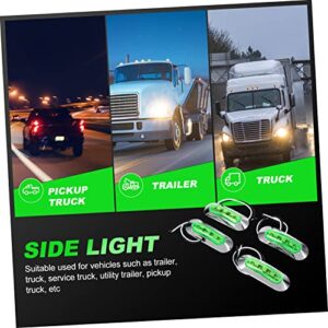 BUGUUYO Truck Light 4pcs Boat Truck Side Marker Warning Light Truck Signal Abs The Width Light Green Directional Lamp Trailer Side Light