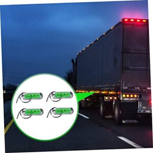 BUGUUYO Truck Light 4pcs Boat Truck Side Marker Warning Light Truck Signal Abs The Width Light Green Directional Lamp Trailer Side Light