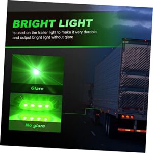 BUGUUYO Truck Light 4pcs Boat Truck Side Marker Warning Light Truck Signal Abs The Width Light Green Directional Lamp Trailer Side Light