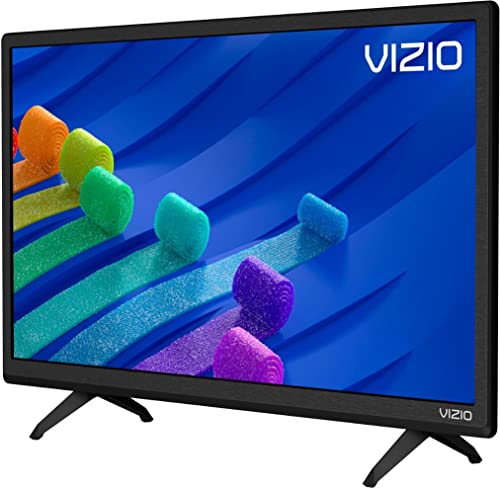 VIZIO 24" Inch Class D-Series LED 720P Smart TV Apple AirPlay 2 and Chromecast Built-in + Wall Mount (No Stand) - D24H-J09 (Renewed)