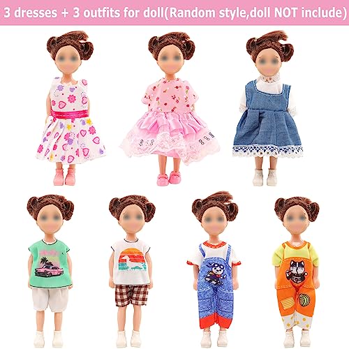 ENOCHT for Chelsea Doll Clothes 6 Swimsuits 3 Dresses 3 Outfits 3 Shoes with 2 Glasses 2 Hat 1 Swimming Ring 6 Accessories for Chelsea 5.3 Inch Doll Summer Playset