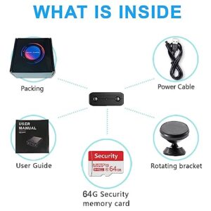 【Free 64G】Smallest Wireless Wifi Camera With Battery,HD1080P Spy Camera Detector,Portable Vdeo Camera,Baby Monitor with Night Vision,Motion Detection,Cloud Storage for Security with iOS AndroidAPP
