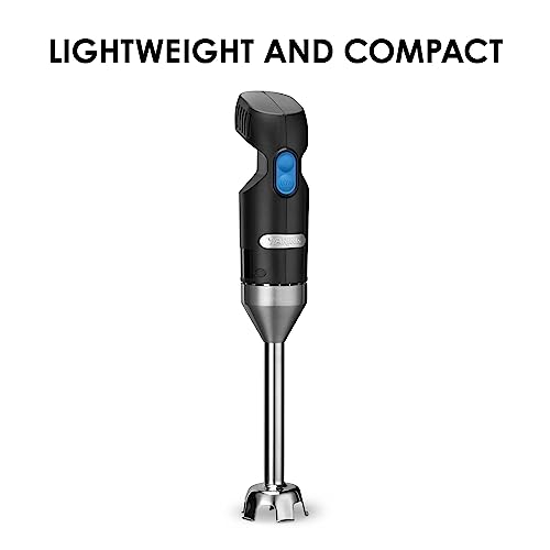 Waring Commercial Quik Stix Light Duty Stick Immersion Hand Held Blender, 7" Fixed Sealed Shaft, Steel Blade, 2 Speed, Professional Restaurant Foodservice Grade, 3 Gallon, 120V 100W, WSB35, Black