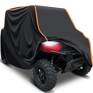 utv cover 4 seater, starknightmt waterproof anti-uv cover compatible with polaris ranger crew 1000 900 570 800 general rzr talon teryx 4-door with reflective strips heavy-duty 420d cover