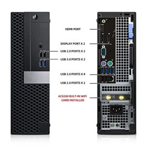 Dell OptiPlex 5040 Desktop Computers with 24'' Monitor PC Bundle,i7-6700 3.4GHz,16GB Ram New 512GB M.2 NVMe SSD,Intel AC8260 Built-in WiFi Bluetooth, HDMI Dual Support,Windows 10 Pro(Renewed), Black