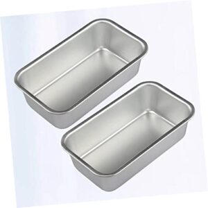 UPKOCH 2pcs Banana Suit Non Stick Baking Sheet Mini Loaf Pans with Lids Loaf Baking Tray Baking Pan French Bread Household Baking Plate Kitchen Supplies Cake Baking Tray Non Stick Pan Set