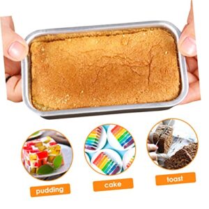 UPKOCH Bread Pan 2pcs Square Cake Mold Toaster Oven Pan Silicone Mini Loaf Pan Pancake Mold Loaf Tray Bread Bin Baking Mold Cake Baking Mold Cake Mold Silver Muffin Jelly
