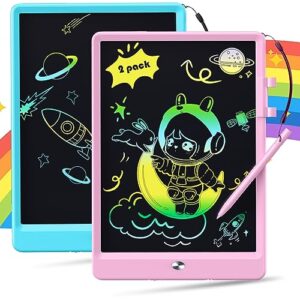 kidopire lcd writing tablet for kids, 2 pack 10-inch toddler doodle board drawing board, reusable drawing tablet drawing pad kids toys, ideas birthday gifts for 3 4 5 6 7 8 year old boys girls
