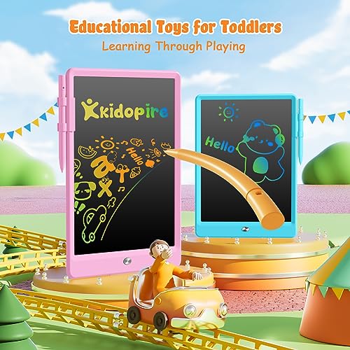 Kidopire LCD Writing Tablet for Kids, 2 Pack 10-Inch Toddler Doodle Board Drawing Board, Reusable Drawing Tablet Drawing Pad Kids Toys, Ideas Birthday Gifts for 3 4 5 6 7 8 Year Old Boys Girls