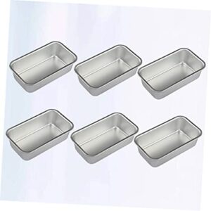 UPKOCH 6pcs Cake Kit Aluminum Cake Pans Banana Suit Loaf Tin Pan Loaf Pans Nonstick Loaf Pan Kitchen Supplies Household Baking Plate Non Stick Pan Toast Set Silver Big Bread French