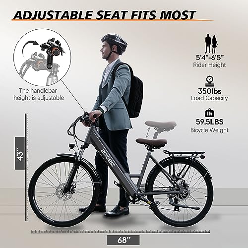 ACTBEST Core Electric Bike, 500W Brushless Motor Cityrun Ebike, 468Wh Removable Built-in Battery, Step-Thru Electric Bicycle with 7-Speed, Up to 50 Miles, E-Bikes for Adults