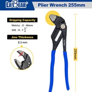 LABEAR- Pliers Wrench, Black Finish,10-Inch