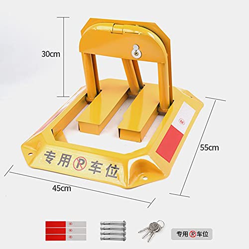 Folding Parking Barrier,Parking Space Lock Manual Parking Blocker,Thickened Safety Anti Parking Blocker,for Private Parking Spaces in Parking Garages