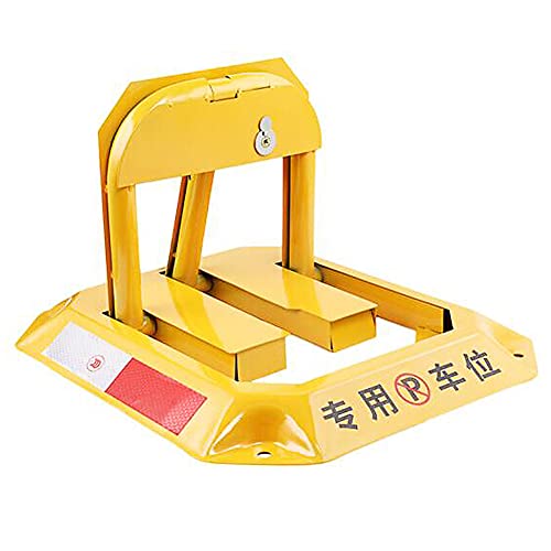 Folding Parking Barrier,Parking Space Lock Manual Parking Blocker,Thickened Safety Anti Parking Blocker,for Private Parking Spaces in Parking Garages