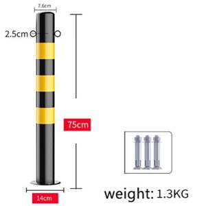 Driveway Bollards,Bollard's Locking Arm Features Reflective Tape,Car Park Driveway Guard Saver,Easy Installation Private Car Parking Space Lock
