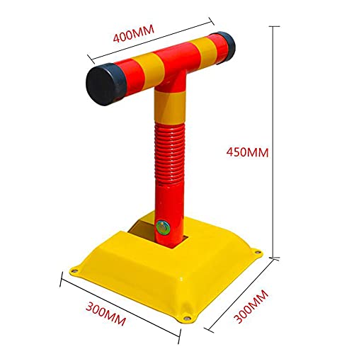 Folding T Shape Parking Space Lock Removable Heavy Duty Steel Parking Barrier Spring Collision Avoidance Garage Parking Blocker