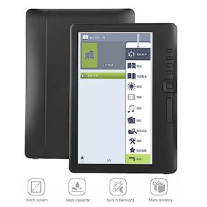 Agatige E-Book Reader, Portable 7inch Ebook Reader Colorful Screen Supports TF Card for Indoors and Outdoors (8G)