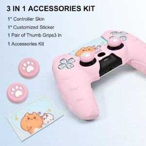 dnidhfie Controller Skin for Playstation 5 Anti-Slip Silicone Cover Skin Protective Cover Case, DualSense Wireless Controller,Non-Slip Studded Silicone Gel Grip Protective Cover Case