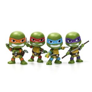 the loyal subjects teenage mutant ninja turtles limited edition sdcc 2023 3-inch cheebee '80's cartoon' turtles 4-pack