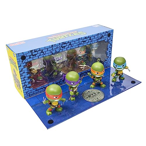 The Loyal Subjects Teenage Mutant Ninja Turtles Limited Edition SDCC 2023 3-inch CheeBee '80's Cartoon' Turtles 4-Pack