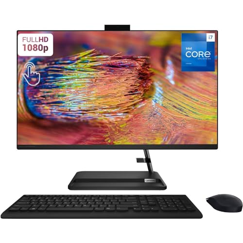 Lenovo IdeaCentre 3i All-in-One Desktop, 27" FHD Touchscreen, Intel Core i7-13620H, 16GB RAM, 1TB SSD, Webcam, HDMI, Wi-Fi 6, Wireless Mouse & Keyboard, Windows 11 Home